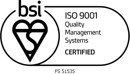 BSI ISO9001 Quality Management Systems Certified